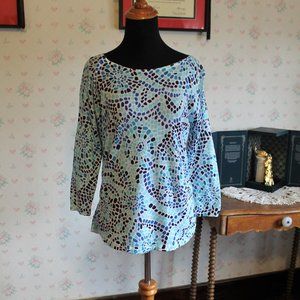 Talbots 3/4 Sleeve Cotton Sweater, XS